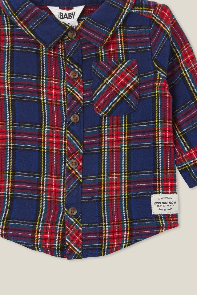 Baby Rugged Shirt, IN THE NAVY/HERITAGE RED PLAID