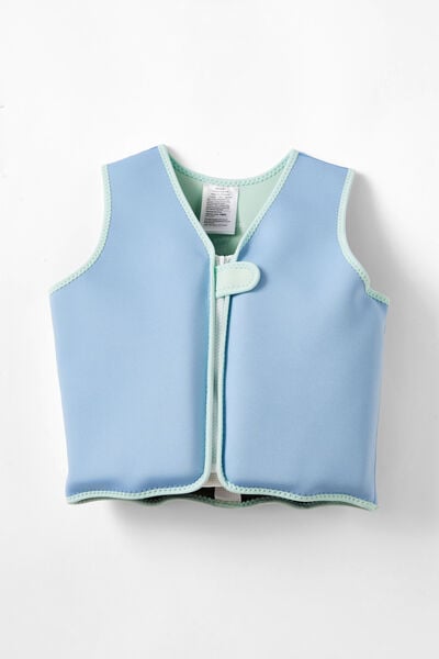 Kids Swim Vest, DUSK BLUE/SHARK FIN