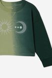 Scout Cropped Long Sleeve Tee, GUMNUT GREEN/PINE TREE GREEN CELESTIAL - alternate image 2