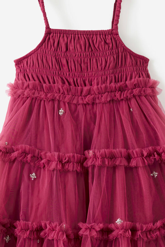 Embellished Dress Up Dress, BERRY JAM