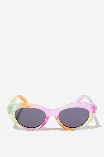 Kids Caitie Cateye Sunglasses, RAINBOW OMBRE