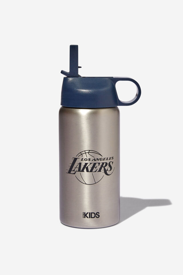 Kids Metal Drink Bottle, LCN NBA LOS ANGELES LAKERS/METALLIC WINTER GR