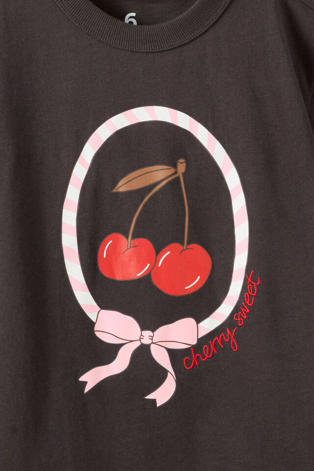 Essential Short Sleeve Graphic Tee, PHANTOM/CHERRY SWEET