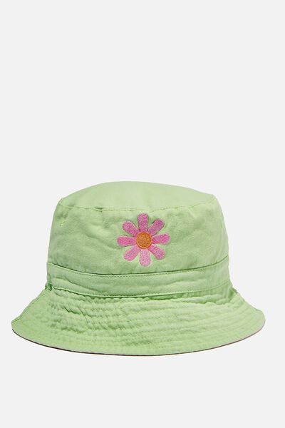 Reversible Bucket Hat, DAISY/PURPLE PARADISE