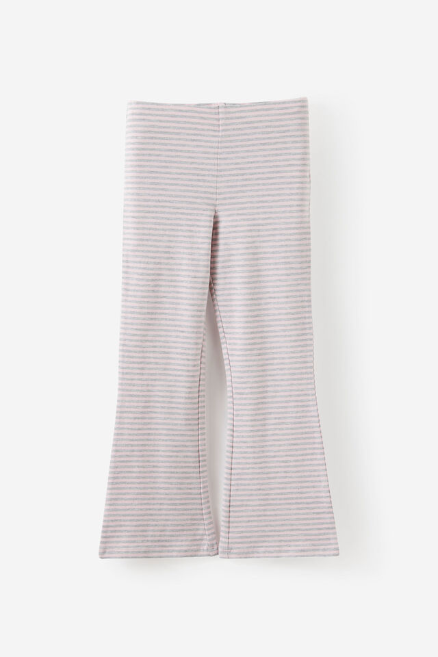 Essential Flare Legging, BALLET PINK/GREY MARLE STRIPE