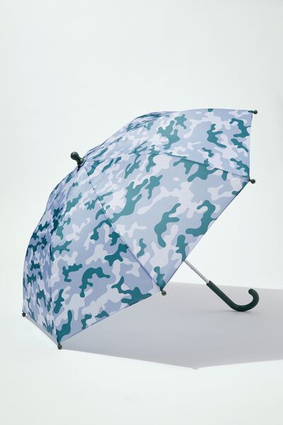 Kids Rainy Day Umbrella, DUSTY BLUE/CAMO