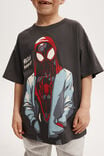 Spiderman Drop Shoulder Short Sleeve Tee, LCN MAR PHANTOM/SPIDERMAN MILES MORALES - alternate image 4