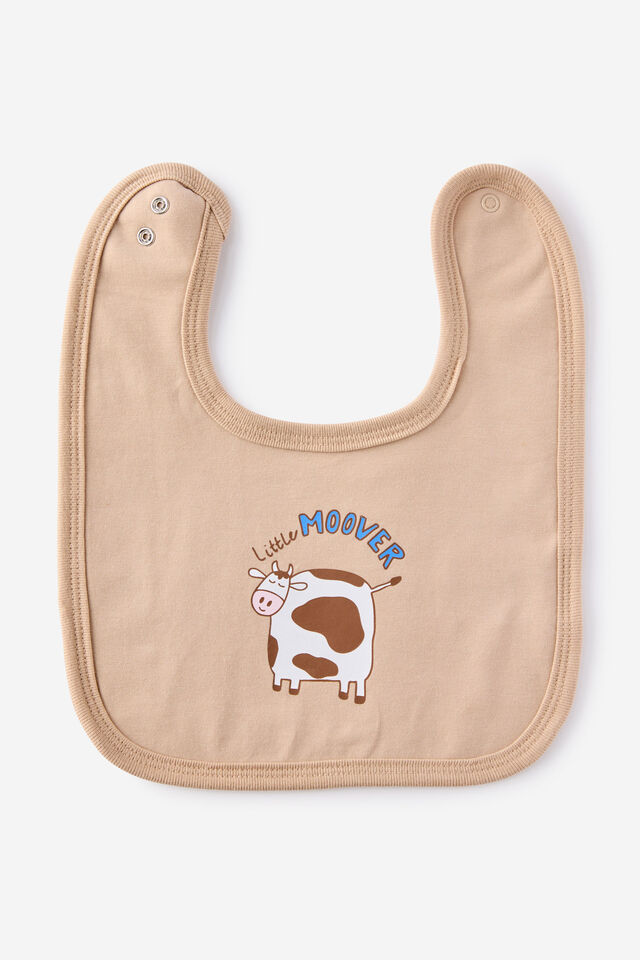 The Baby Bib, LATTE CREAM/LITTLE MOOVER