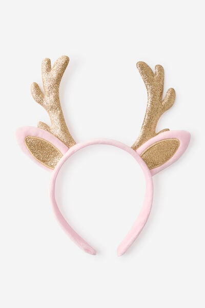 Kids Novelty Headband, GOLDY/PINK DROP GEMMIES TIARA