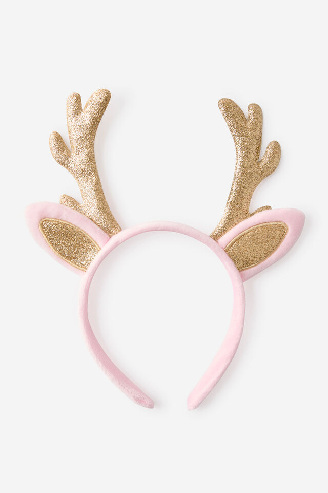 Kids Novelty Headband, GOLDY/PINK DROP GEMMIES TIARA