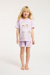 Jordie Organic Short Sleeve Pyjama Set, LCN BLU VINTAGE LILAC/BLUEY GRANNIES - vista alternativa 2