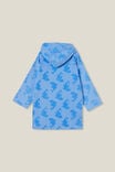 Kids Zip Thru Hooded Towel, DUSK BLUE/SHARKS - alternate image 3