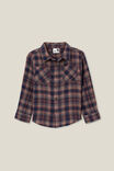 Rugged Long Sleeve Shirt, CRUSHED BERRY/TAUPY BROWN WAFFLE PLAID - alternate image 1