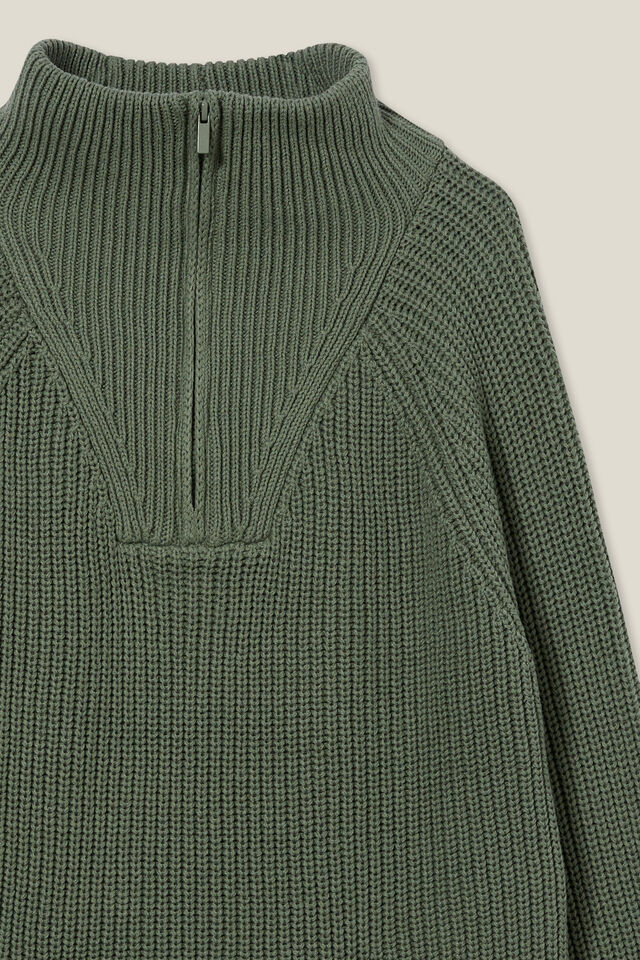 Blakely Quarter Zip Knit, SWAG GREEN