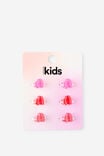 Kids Mini Claw Clip Pack, POP RED/HEARTS - example image 2