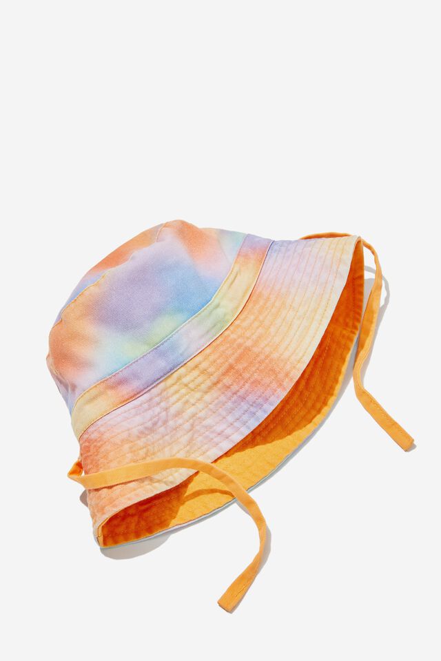 Reversible Bucket Hat, RAINBOW DIGI DYE/CITRUS SORBET
