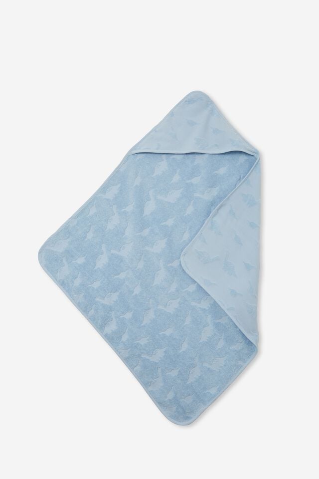 Baby Snuggle Towel, BABY DINO/FROSTY BLUE