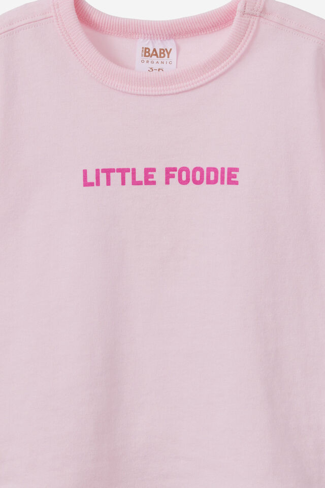 Baby Essential Short Sleeve Graphic Tee, TEA PARTY PINK/LITTLE FOODIE