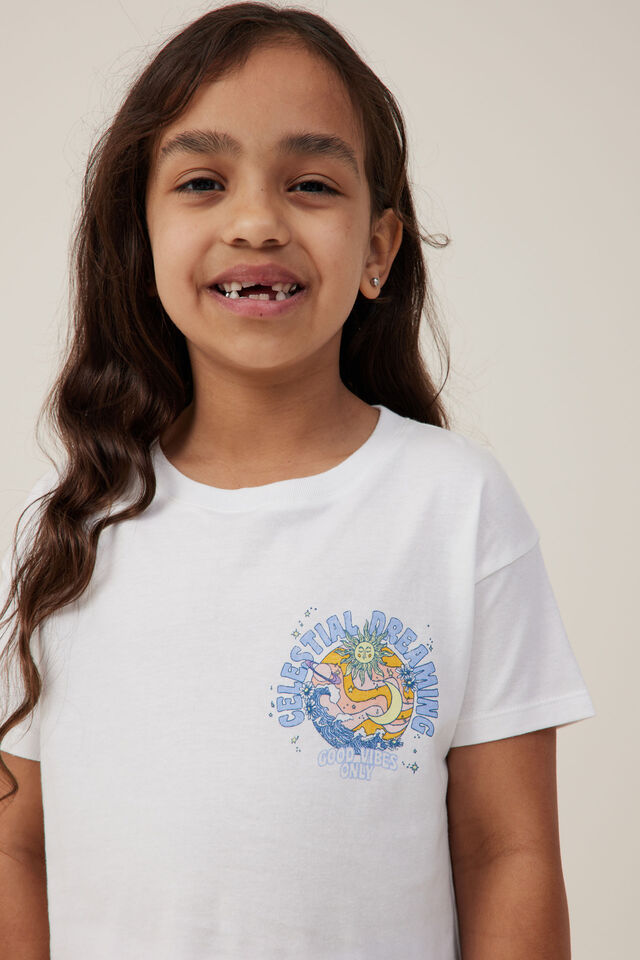 Camiseta - Poppy Short Sleeve Print Tee, VANILLA/CELESTIAL DREAMER