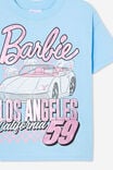 Barbie Drop Shoulder Short Sleeve Tee, LCN MAT BARBIE LOS ANGELES 59/SKY HAZE - alternate image 2