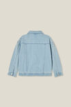 Emmy Oversized Denim Jacket, BLEACH BLUE WASH/DIAMANTE - alternate image 3
