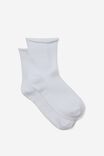 Meias - Single Pack Crew Socks, WHITE - vista alternativa 1