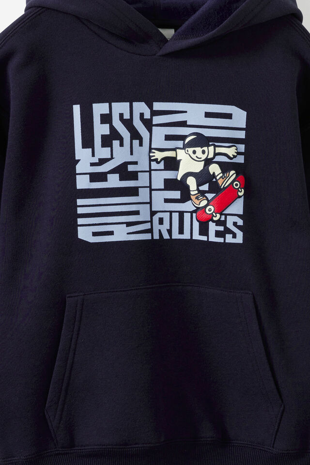 Sammy Oversize Hoodie, SQUID INK/LESS RULES
