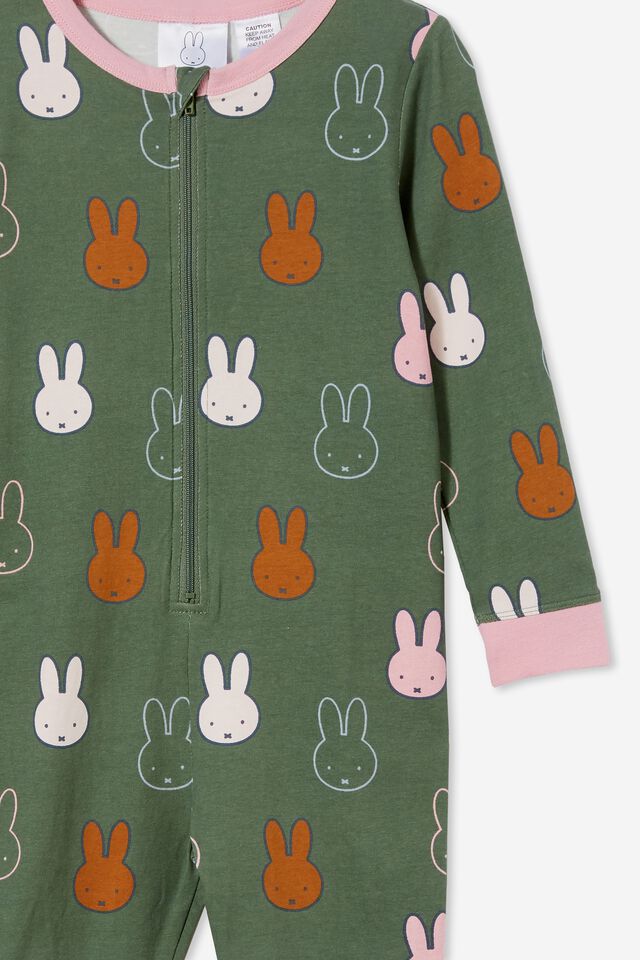 Kids Unisex Regular Long Sleeve All In One License, LCN MIF SWAG GREEN MARSHMALLOW PINK MIFFY