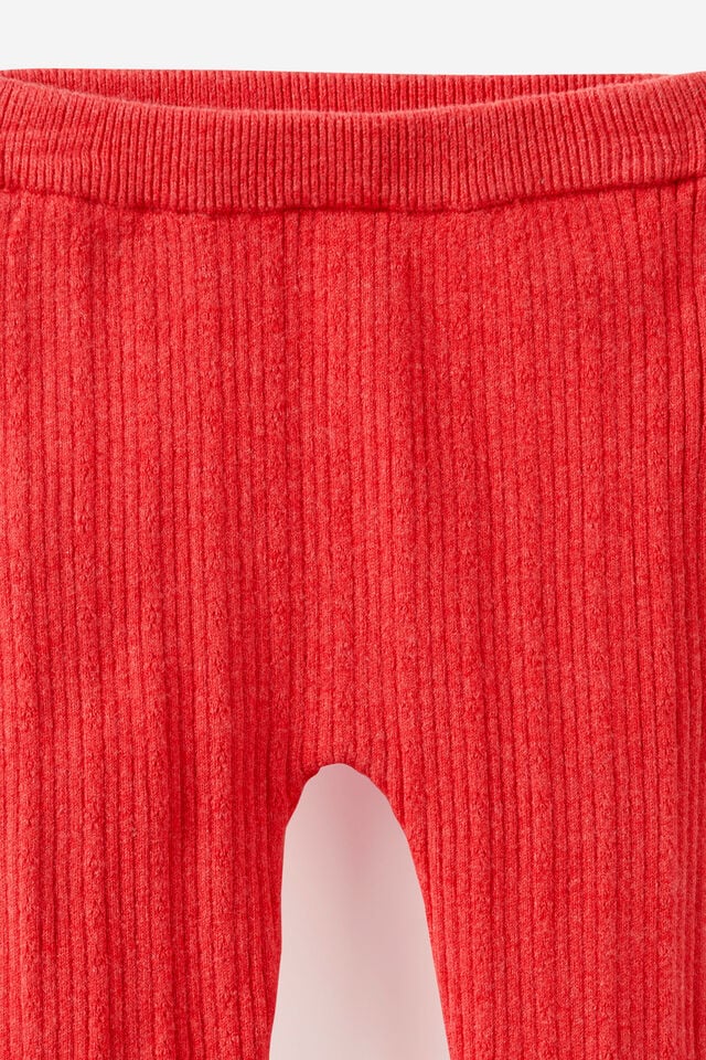 Organic Blend Knit Legging, VARSITY RED MARLE