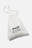 Baby Gift Bag, WHITE/MADE WITH LOVE - alternate image 1