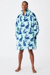 Snugget Adults Oversized Hoodie, BUNNY SILHOUETTE/MINT BREEZE