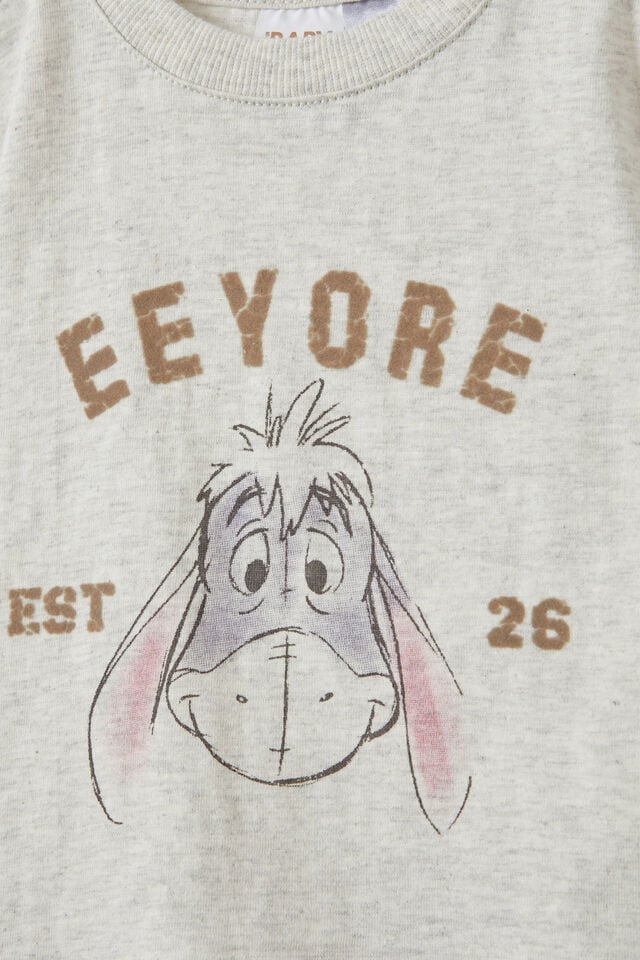 Jamie Short Sleeve Graphic Print Tee - License, LCN DIS OATMEAL MARLE/EEYORE