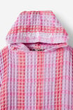 Kids Hooded Towel - Personalised, LILAC DROP/CHECK WAFFLE - alternate image 1