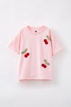 Livvy Lux Short Sleeve Tee, BLUSH PINK/CHERRIES - alternate image 1