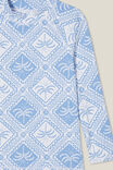 Flynn Long Sleeve Raglan Rash Vest, DUSK BLUE/TILE PALM - alternate image 2