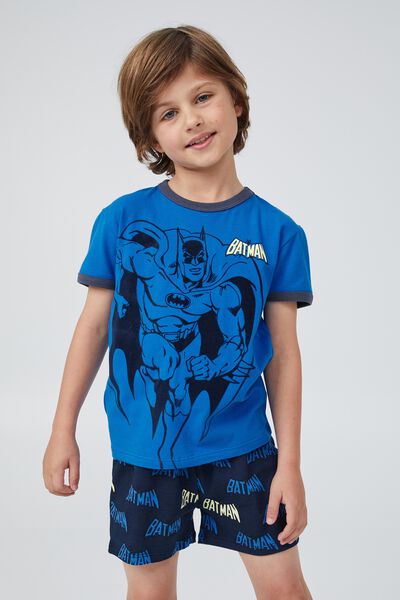 Felix Short Sleeve Pyjama Set License, LCN WB BLUE PUNCH/BATMAN CAPE
