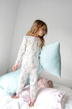 Ava Long Sleeve Pyjama Set, DARK VANILLA/BALLET DANCERS - alternate image 1