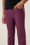 Robbey Vegan Leather Pant, CRUSHED BERRY - alternate image 4
