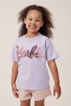 Camiseta - Barbie License Drop Shoulder Short Sleeve Tee, LCN MAT BARBIE SPARKLE LOGO/LILAC DROP - vista alternativa 1