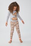 Florence Long Sleeve Pyjama Set Licensed, LCN DIS LIGHT GREY MARLE BAMBI