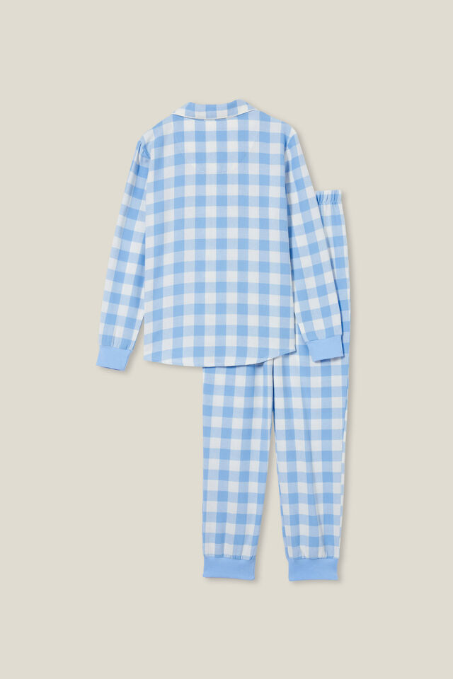 Wilson Long Sleeve Pyjama Set, DUSK BLUE/GINGHAM