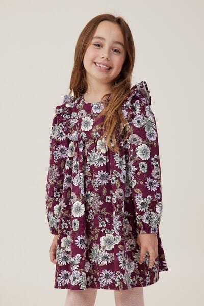 Holly Long Sleeve Dress, VINTAGE BERRY/ANNIE FLORAL