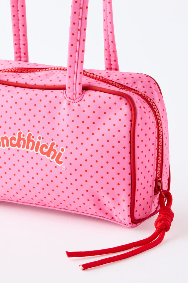 Kids Monchhichi Bowler Bag, LCN MON/PINK SPOT MONCHHICHI