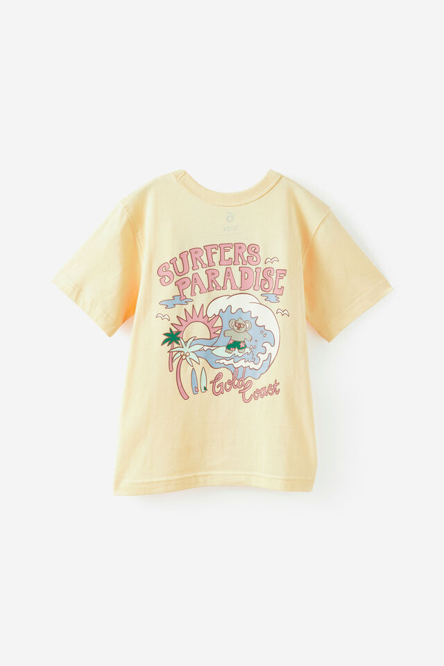 Essentials Graphic Short Sleeve Tee, BUTTER YELLOW/GOLD COAST KOALA