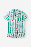 Kids Woven Family Xmas Pj Set Personalised, ENGLISH IVY/SANTA STAMP - example image 2