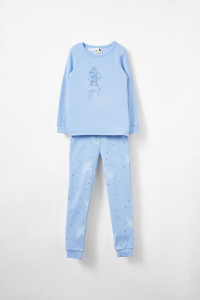 Mila Sleeve Pyjama Set Licensed, LCN DIS DUSK BLUE/MOANA GLOW