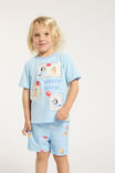 Jordan Short Sleeve Pyjama Set License, LCN BLU FROSTY BLUE/BLUEY KEEPY UPPY - vista alternativa 1