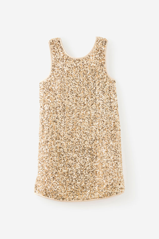 Sabrina Sleeveless Dress Up Dress, SOFT GOLD