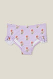 Pippa Ruffle Bikini Bottom, LILAC DROP/FLORA FLOWER STAMP - alternate image 1