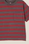 Camiseta - The Essential Short Sleeve Tee, RABBIT GREY/VINTAGE BERRY STRIPE - vista alternativa 2